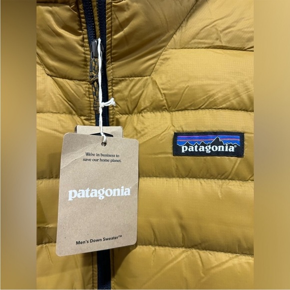 Patagonia Men's XXL Down Sweater Raptor Brown Blue Puffer Jacket NWT Puff - Picture 4 of 8